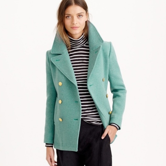 J. Crew Jackets & Blazers - 《 J.Crew 》 Stadium Cloth Majesty Peacoat
